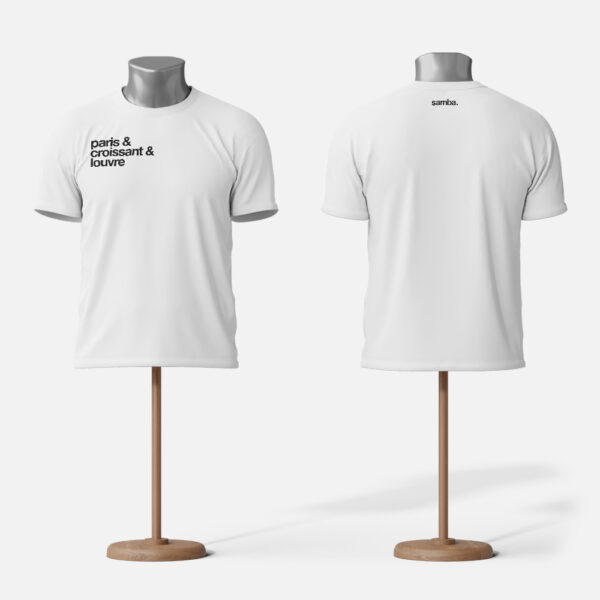 T-shirt paris & croissant & louvre - samba